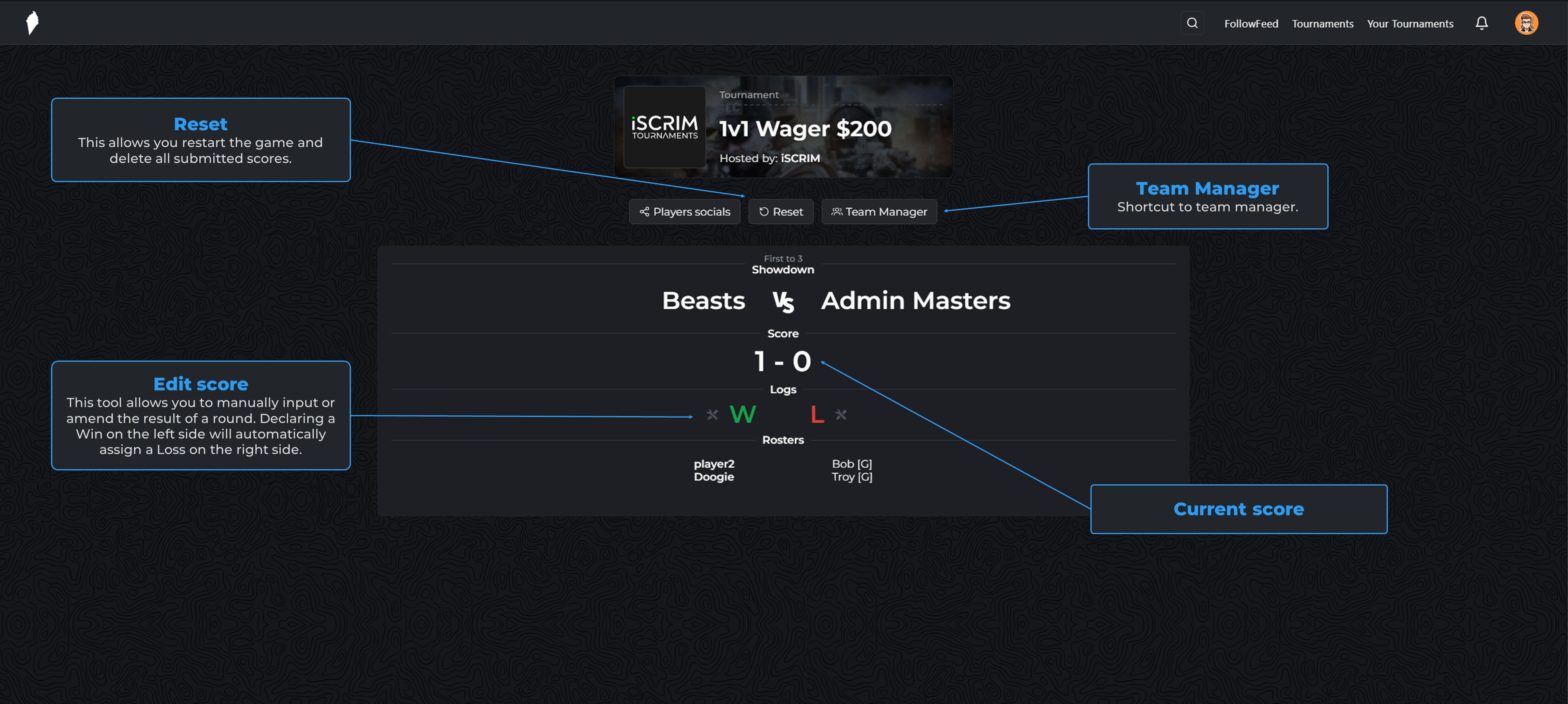 Bracket manager